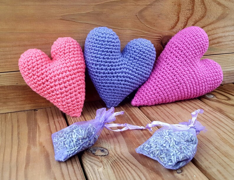 Lavender Filled Crochet Heart
